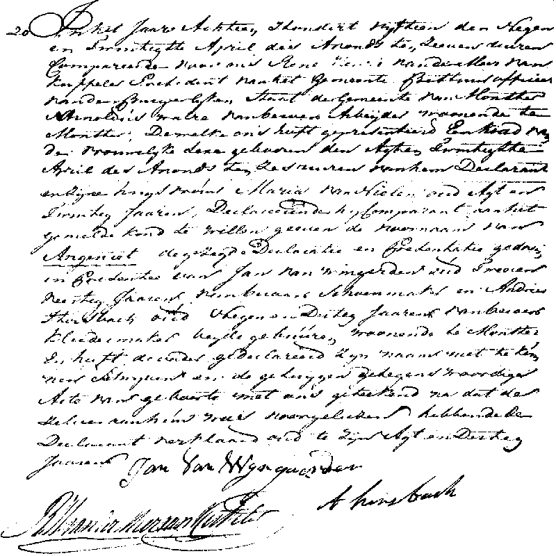 18150429 geb akte 20 Angeniet dv A Walre - M v Nielen